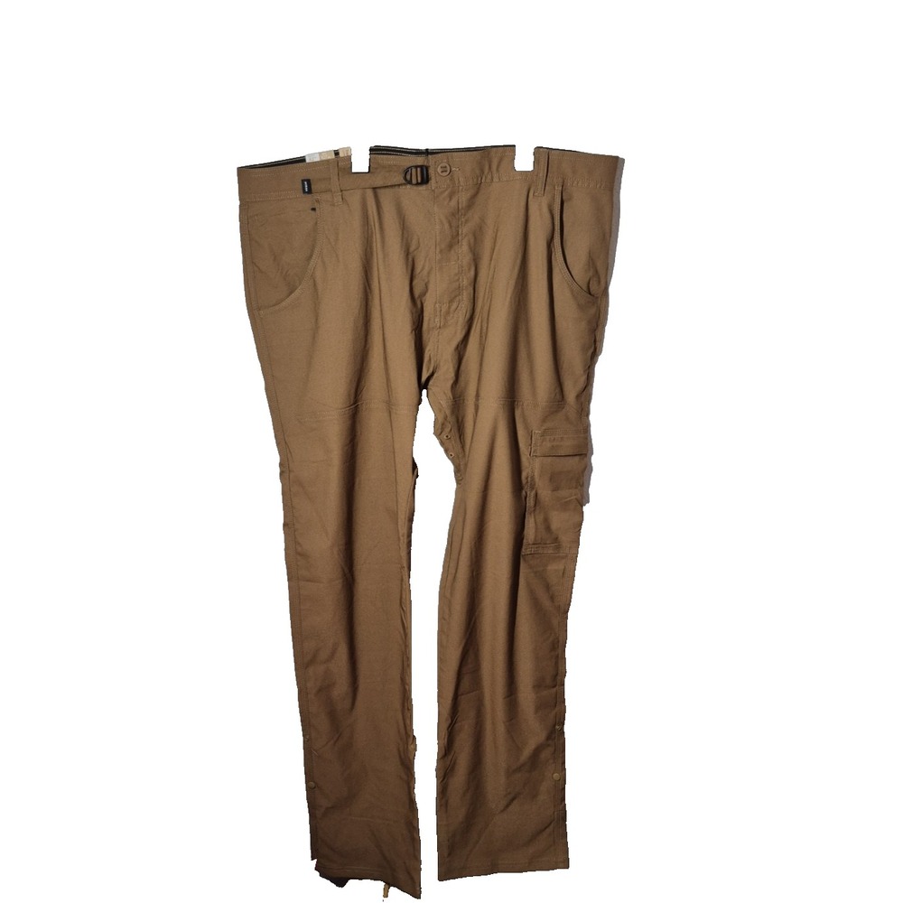 prAna Pants Mens 42x32 Sepia Brown Slim Fit‎ Stretch Zion II Tapered Leg NEW